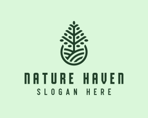 Seedling Tree Plant logo design