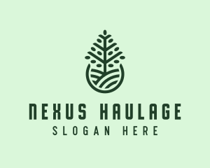 Seedling Tree Plant logo design