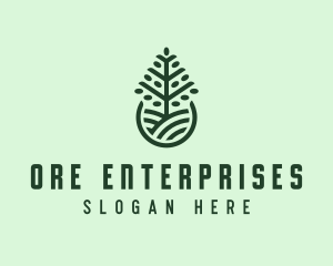 Seedling Tree Plant logo design