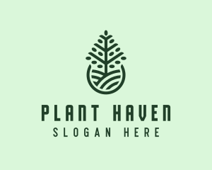 Seedling Tree Plant logo design