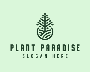 Seedling Tree Plant logo design