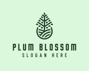 Seedling Tree Plant logo design