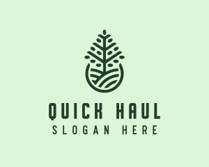 Seedling Tree Plant logo design