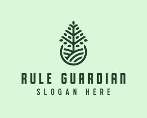 Seedling Tree Plant logo design