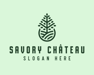 Seedling Tree Plant logo design