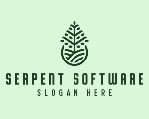 Seedling Tree Plant logo design