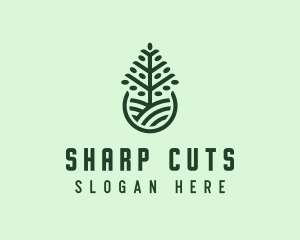 Seedling Tree Plant logo design