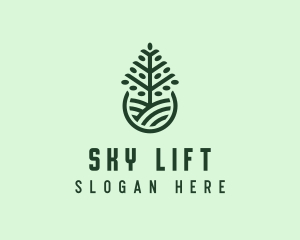 Seedling Tree Plant logo design