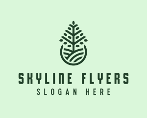 Seedling Tree Plant logo design