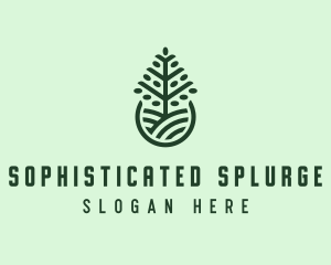 Seedling Tree Plant logo design