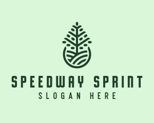 Seedling Tree Plant logo design