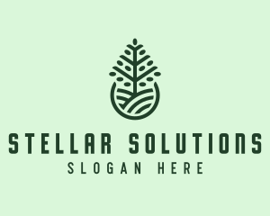 Seedling Tree Plant logo design