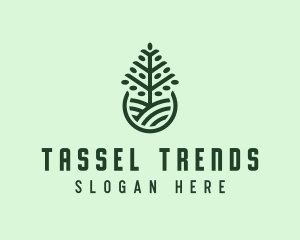 Seedling Tree Plant logo design