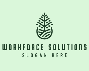 Seedling Tree Plant logo design