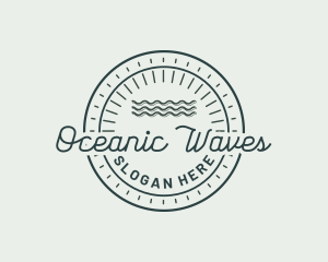 Summer Travel Ocean Waves logo design