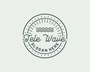 Summer Travel Ocean Waves logo design