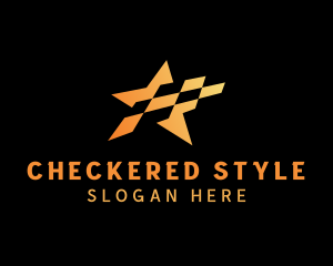 Checkered Star Racing Flag  logo