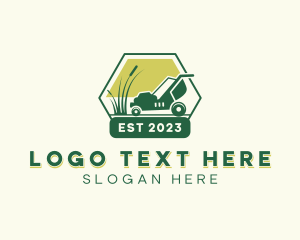 Grass Cutting Lawn Mower logo