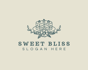 Floral Cake Recipe logo design