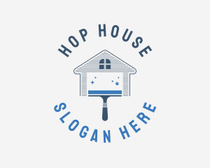 House Wiper Cleaning logo design