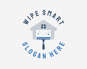 House Wiper Cleaning logo design