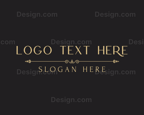 Minimalist Gold Wordmark Logo