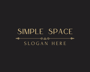 Minimalist Gold Wordmark logo design