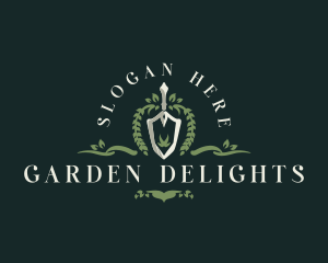 Landscaping Garden Shovel logo design