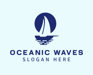 Blue Sailboat Sea logo