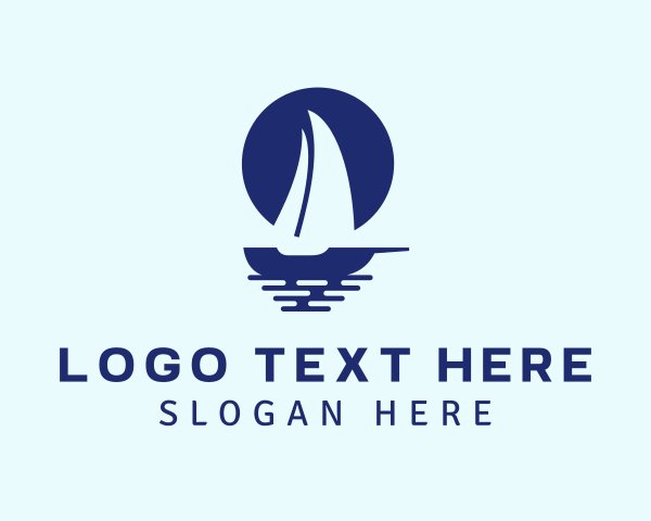 Blue Sailboat Sea logo