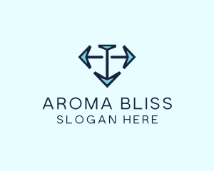 Blue Diamond Arrows logo design