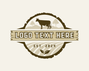 Cow Pasture Agriculture Logo