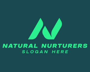 Nature Organic Letter N logo design