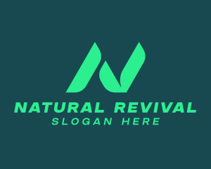 Nature Organic Letter N logo design