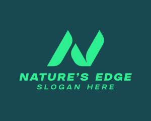 Nature Organic Letter N logo design