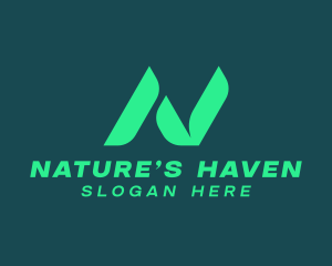 Nature Organic Letter N logo design