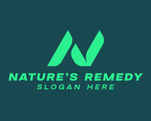 Nature Organic Letter N logo design