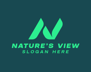 Nature Organic Letter N logo design