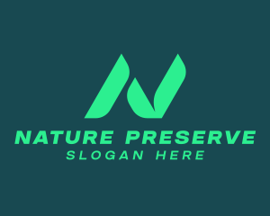 Nature Organic Letter N logo design