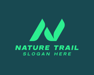 Nature Organic Letter N logo design