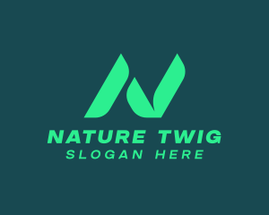 Nature Organic Letter N logo design