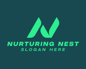 Nature Organic Letter N logo design