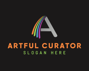 Art Studio Letter A logo design