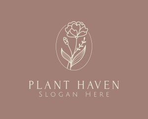 Aesthetic Flower Plant logo design