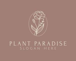 Aesthetic Flower Plant logo design