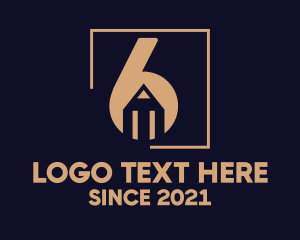 Editorial - Art Pencil Number 6 logo design