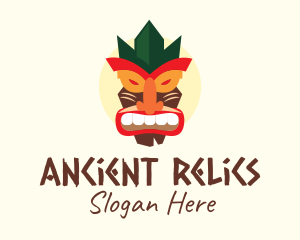 Tribal Tiki Mask logo