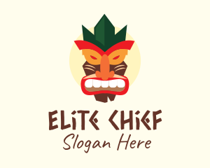 Tribal Tiki Mask logo design