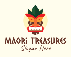 Tribal Tiki Mask logo design