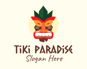 Tribal Tiki Mask logo